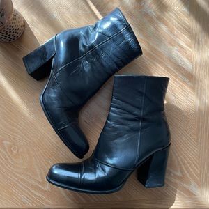 Prada Black Leather Ankle Boot Size 8/38